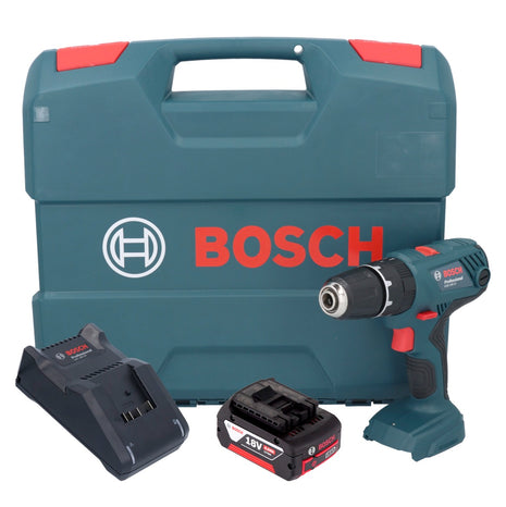 Perceuse à percussion sans fil Bosch GSB 18V-21 18 V 55 Nm + 1x batterie 4,0 Ah + chargeur + mallette en L