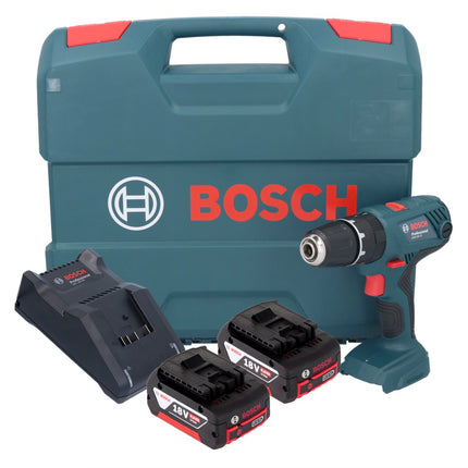 Taladro percutor inalámbrico Bosch GSB 18V-21 18 V 55 Nm + 2x baterías 6,0 Ah + cargador + maletín L