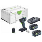 Festool TXS 18-Basic Akku Bohrschrauber 18 V 40 Nm Brushless + 2x Akku 5,0 Ah + Ladegerät + Systainer - Toolbrothers