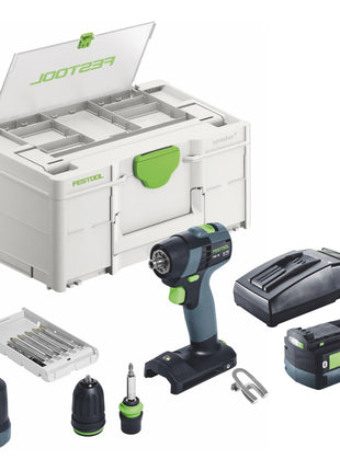 Festool TXS 18-Basic-Set Akku Bohrschrauber 18 V 40 Nm Brushless + 1x Akku 5,0 Ah + Ladegerät + Systainer - Toolbrothers