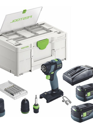 Festool TXS 18-Basic-Set Akku Bohrschrauber 18 V 40 Nm Brushless + 2x Akku 5,0 Ah + Ladegerät + Systainer - Toolbrothers