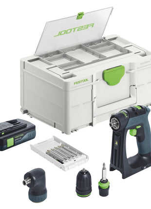 Festool CXS 18-Basic-Set Akku Bohrschrauber 18 V 40 Nm Brushless + 1x Akku 3,0 Ah + Systainer - ohne Ladegerät - Toolbrothers