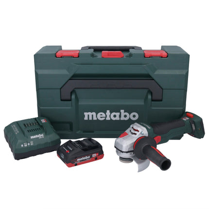 Metabo WB 18 LTX BL 15-125 Quick amoladora angular sin cable 18 V 125 mm sin escobillas + 1x batería recargable 4,0 Ah + cargador + metaBOX