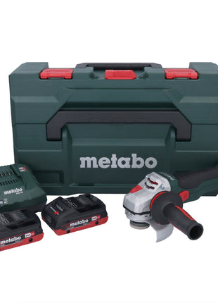 Metabo WB 18 LTX BL 15-125 Amoladora angular de batería Quick 18 V 125 mm sin escobillas + 2x batería 4,0 Ah + cargador + metaBOX