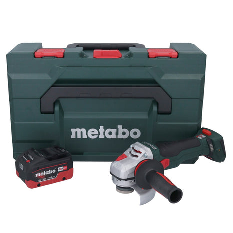 Metabo WB 18 LTX BL 15-125 Quick Meuleuse d'angle sans fil 18 V 125 mm Brushless + 1x batterie 10,0 Ah + metaBOX - sans chargeur