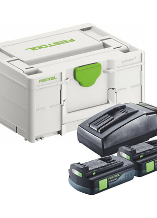 Festool Energie Set 2x BP 18 Li 3,0 C Akku 18 V 3,0 Ah / 3000 mAh Li-Ion ( 2x 577658 ) + TCL 6 Ladegerät ( 201135 ) + Systainer - Toolbrothers