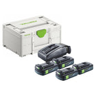 Festool Energie Set 4x BP 18 Li 3,0 C Akku 18 V 3,0 Ah / 3000 mAh Li-Ion ( 4x 577658 ) + TCL 6 Ladegerät ( 201135 ) + Systainer - Toolbrothers