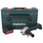 Metabo WPB 18 LT BL 11-125 Quick Akku Winkelschleifer 18 V 125 mm Brushless + 1x Akku 8,0 Ah + metaBOX - ohne Ladegerät - Toolbrothers
