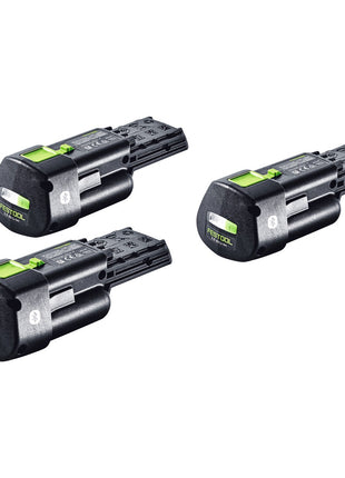 Festool Akku Set 3x BP 18 Li 3,0 Ergo I Akku 18 V 3,0 Ah / 3000 mAh Li-Ion ( 3x 577704 ) mit Ladestandanzeige - Toolbrothers