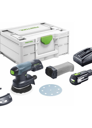 Festool ETSC 125-Basic Akku Exzenterschleifer 18 V 125 mm Brushless + 1x Akku 3,0 Ah + Ladegerät + Systainer - Toolbrothers