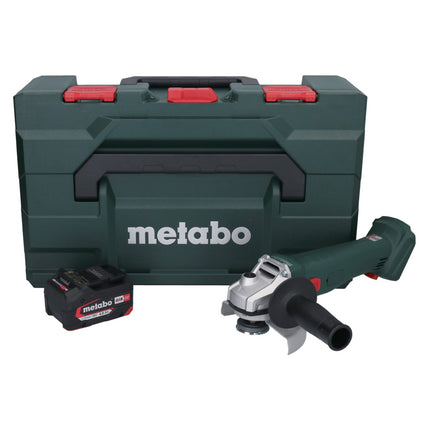 Metabo W 18 L 9-125 Amoladora angular sin cable 18 V 125 mm + 1x batería 4,0 Ah + metaBOX - sin cargador