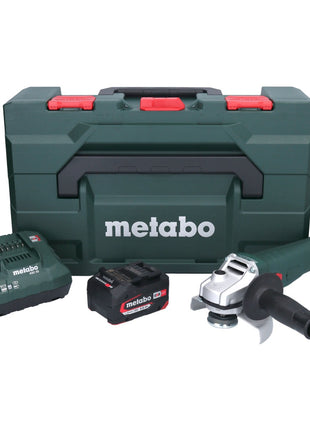 Amoladora angular a batería Metabo W 18 7-125 18 V 125 mm + 1x batería 4,0 Ah + cargador + metaBOX