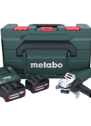 Amoladora angular a batería Metabo W 18 7-125 18 V 125 mm + 2x baterías 4,0 Ah + cargador + metaBOX (602371510)