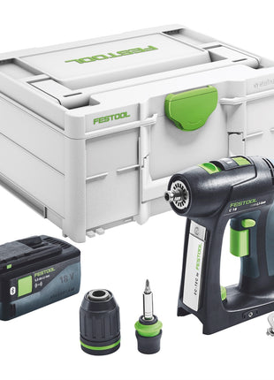 Festool C 18-Basic Akku Bohrschrauber 18 V 45 Nm Brushless + 1x Akku 5,0 Ah + Systainer - ohne Ladegerät - Toolbrothers