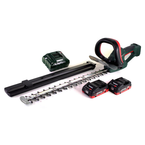 Metabo AHS 18-55 V Taille-haie sans fil 18 V 53 cm (600463800) + 2x Batteries 4,0 Ah + Chargeur