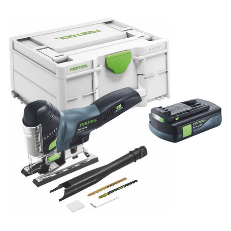 Festool CARVEX PSC 420-Basic Scie sauteuse pendulaire sans fil 18 V 120 mm Brushless + 1x batterie 3,0 Ah + Systainer - sans chargeur