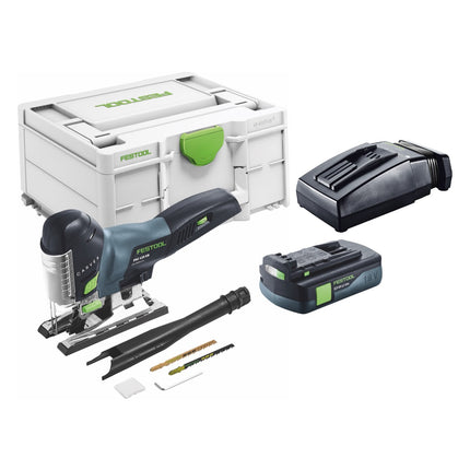 Festool CARVEX PSC 420-Basic Sierra de vaivén sin cable 18 V 120 mm sin cepillo + 1x batería 3,0 Ah + cargador + systainer