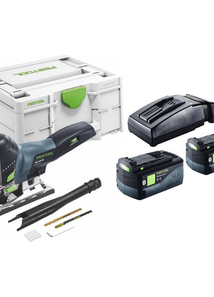 Festool CARVEX PSC 420-Sierra de calar pendular a batería 18 V 120 mm sin escobillas + 2x baterías 5,0 Ah + cargador + systainer