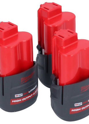 Milwaukee Akku Set 3x M12 HB2.5 High Output 12 V 2,5 Ah / 2500 mAh Li-Ion Akku ( 3x 4932480164 ) - Toolbrothers