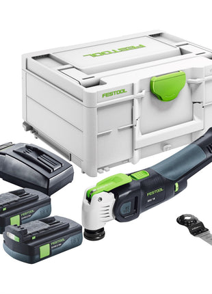 Festool VECTURO OSC 18 E-Basic Akku Oszillierer 18 V Starlock Max Brushless + 2x Akku 3,0 Ah + Ladegerät + Systainer - Toolbrothers