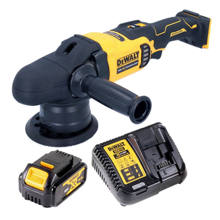 Pulidora excéntrica a batería DeWalt DCM 848 M1 18 V 125 mm sin escobillas + 1x batería 4,0 Ah + cargador