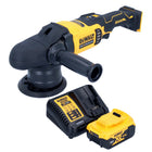Pulidora excéntrica a batería DeWalt DCM 848 P1 18 V 125 mm sin escobillas + 1x batería 5,0 Ah + cargador