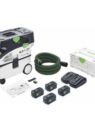 Festool CTMC MIDI I-Plus Akku Absaugmobil 36 V ( 2x 18 V ) Staubkl. M ( 577672 ) + 4x Akku 5,0 Ah + Doppelladegerät + Systainer - Toolbrothers