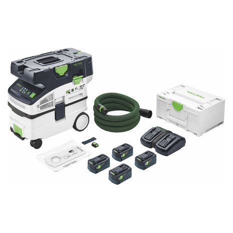 Festool CTMC MIDI I-Plus Akku Absaugmobil 36 V ( 2x 18 V ) Staubkl. M ( 577672 ) + 4x Akku 5,0 Ah + Doppelladegerät + Systainer - Toolbrothers