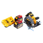 Akumulatorowa pilarka tarczowa DeWalt DCS 575 T2 54 V FlexVolt 190 mm bezszczotkowa + 2x akumulator 6,0 Ah + ładowarka