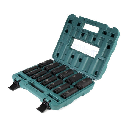 Makita socket spanner set 10 - 32 mm 1/2" 14 pcs. + case ( E-16586 ) for impact wrenches - successor to B-52308