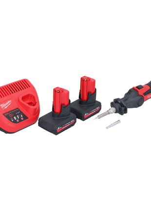 Milwaukee M12 SI-502 Akku Lötkolben 12 V 400 °C + 2x Akku 5,0 Ah + Ladegerät - Toolbrothers