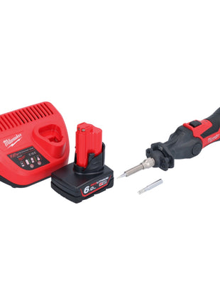 Milwaukee M12 SI-601 Akku Lötkolben 12 V 400 °C + 1x Akku 6,0 Ah + Ladegerät - Toolbrothers