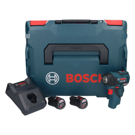 Bosch GDS 12V-115 Professional Akku Drehschlagschrauber 12 V 115 Nm 3/8" Brushless + 2x Akku 2,0 Ah + Ladegerät + L-Boxx - Toolbrothers