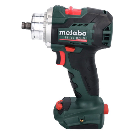 Taladro atornillador de batería Metabo BS 18 LTX BL QI 18 V 130 Nm sin escobillas (602359770) + 2 baterías de 5,5 Ah + cargador + adaptador dinamométrico PowerX3 + metaBOX