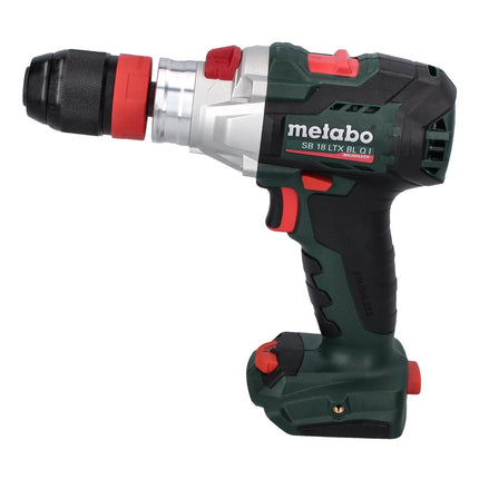Taladro percutor a batería Metabo SB 18 LTX BL QI 18 V 130 Nm sin escobillas + 2 baterías de 5,5 Ah + cargador + adaptador dinamométrico PowerX3 + metaBOX