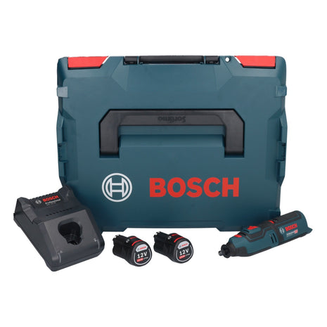 Bosch GRO 12V-35 Professional Akku Rotationswerkzeug 12 V ( 06019C5001 ) + 2x Akku 2,0 Ah + Ladegerät + L-Boxx - Toolbrothers