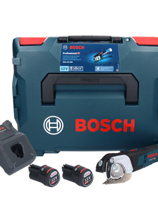 Bosch GUS 12V-300 Professional tijeras universales a batería 12 V (06019B2904) + 2x baterías 2,0 Ah + cargador + L-Boxx