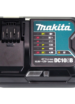 Kit de fuente de alimentación Makita 4x batería BL 1041 B 12 V máx. 4,0 Ah CXT (4x 197406-2) + cargador DC 10 SB (197363-4) + Makpac