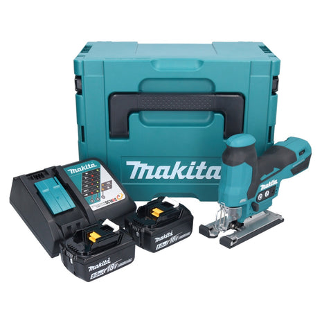 Makita DJV 185 RTJ Akku Pendelhubstichsäge 18 V Brushless + 2x Akku 5,0 Ah + Ladegerät + Makpac - Toolbrothers