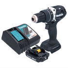 Makita DHP 484 RA1B taladro percutor inalámbrico 18 V 54 Nm sin escobillas negro + 1x batería 2,0 Ah + cargador