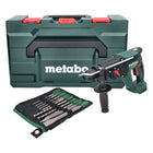 Metabo KH 18 LTX 24 Akku Kombihammer 18 V 2,1 J SDS plus + 10 tlg. Bohrer und Meißel Set + metaBOX - ohne Akku, ohne Ladegerät - Toolbrothers