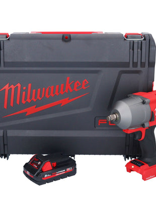 Milwaukee M18 ONEFHIWF12-301X Llave de impacto inalámbrica 18 V 1356 Nm 1/2" sin escobillas + 1x batería 3,0 Ah + caja HD - sin cargador