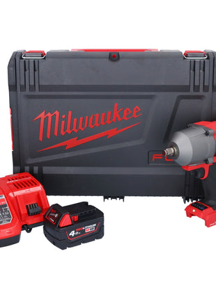 Clé à chocs sans fil Milwaukee M18 ONEFHIWF12-401X 18 V 1356 Nm 1/2" brushless + 1x batterie 4,0 Ah + chargeur + boîtier HD