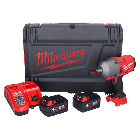 Clé à chocs sans fil Milwaukee M18 ONEFHIWF12-402X 18 V 1356 Nm 1/2" brushless + 2x batterie 4,0 Ah + chargeur + boîtier HD