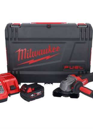 Meuleuse d'angle sur batterie Milwaukee M18 FSAG115X-401X 18 V 115 mm sans balais + 1x batterie 4,0 Ah + chargeur