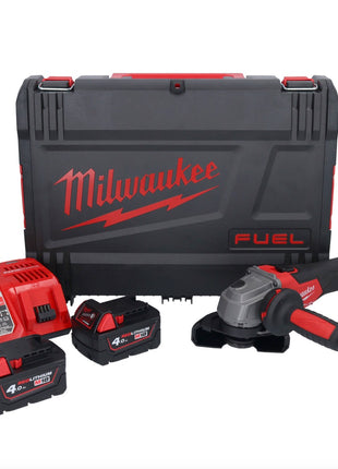 Amoladora angular a batería Milwaukee M18 FSAG115X-402X 18 V 115 mm sin escobillas + 2x baterías 4,0 Ah + cargador