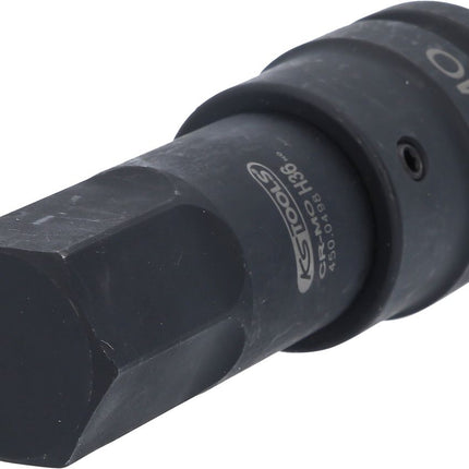 KS TOOLS 1" Kraft-Bit-Stecknuss Innensechskant, lang, 36 mm ( 450.0498 ) - Toolbrothers