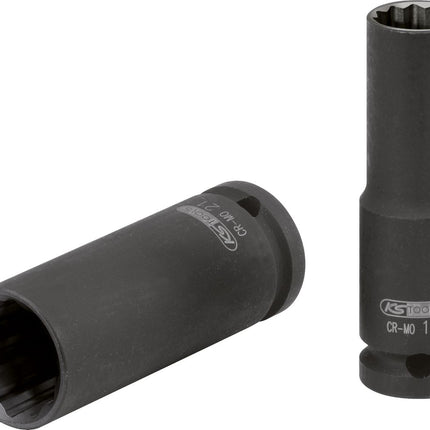 KS TOOLS 1/2" 12-kant-Kraft-Stecknuss, lang, 16 mm ( 515.0948 ) - Toolbrothers