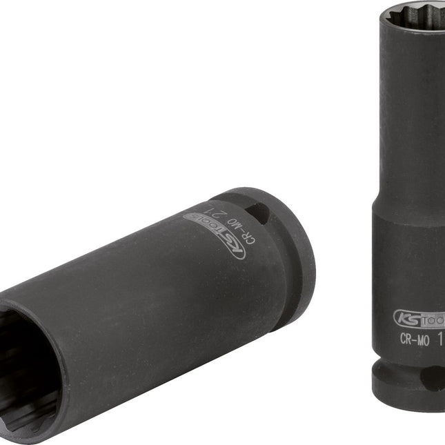 KS TOOLS 1/2" 12-kant-Kraft-Stecknuss, lang, 18 mm ( 515.0951 ) - Toolbrothers