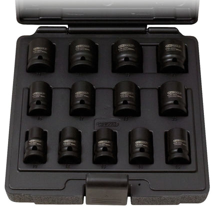 KS TOOLS 1/2' Juego de Llaves de vaso de impacto de 12 cantos, 13 pzs ( 515.0900 )